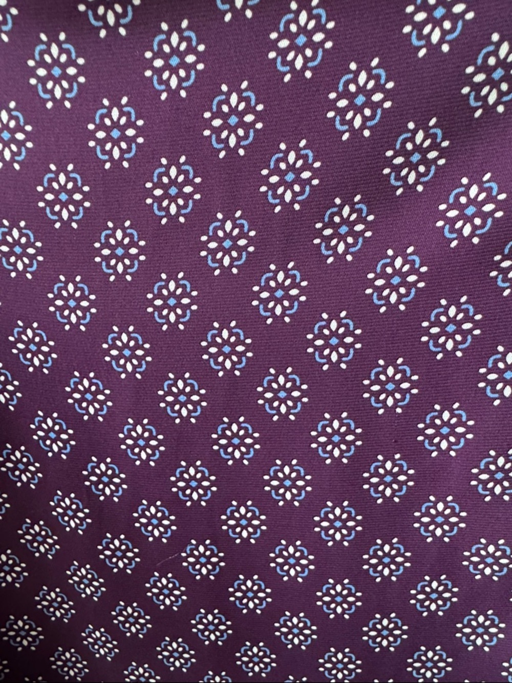 41 Hawthorn Purple Printed Blouse with White Motif - Picture 4 of 6